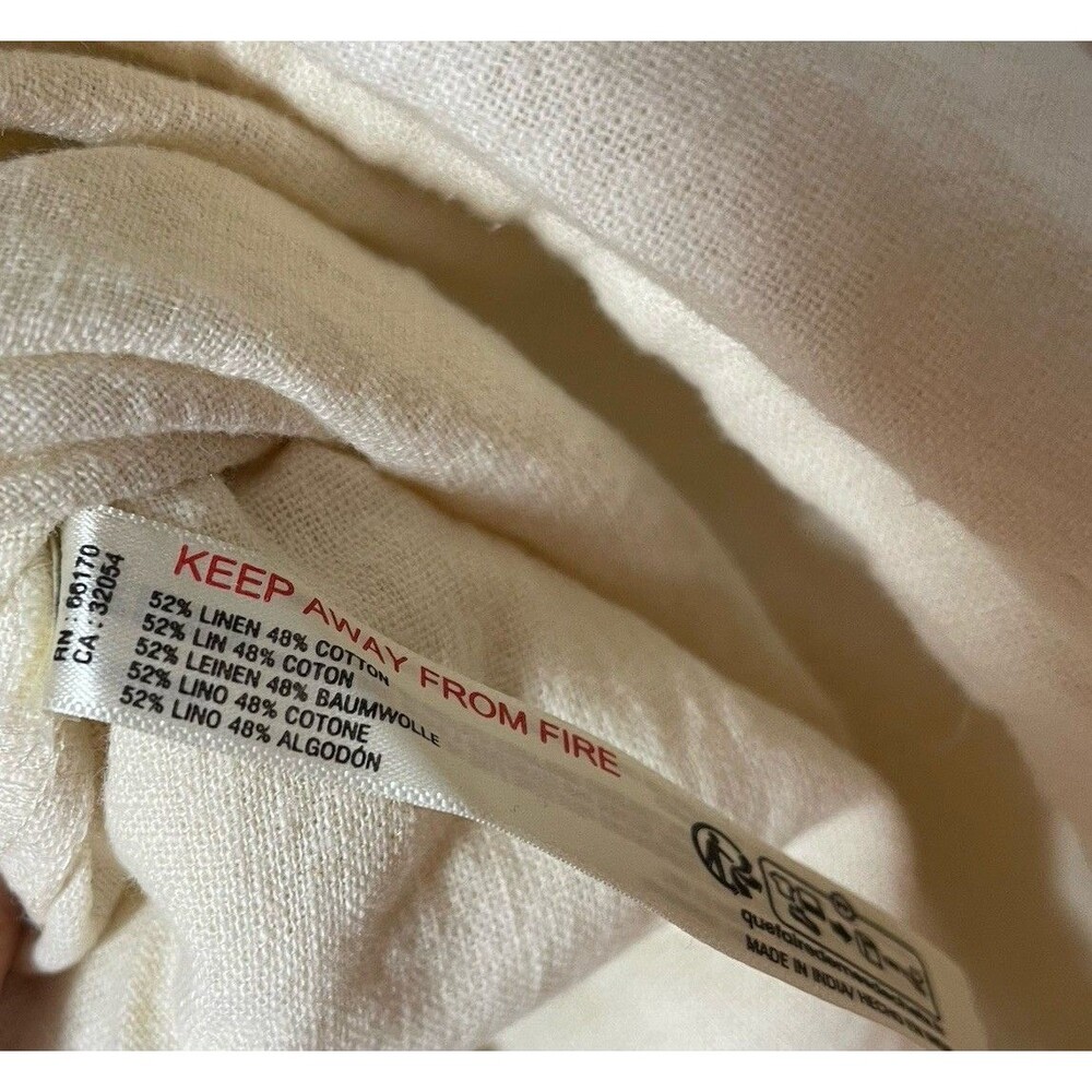 Free People Free-est Breeze Line Linen Cotton Shorts Tea Cookie Size L NWOT - Picture 7 of 8